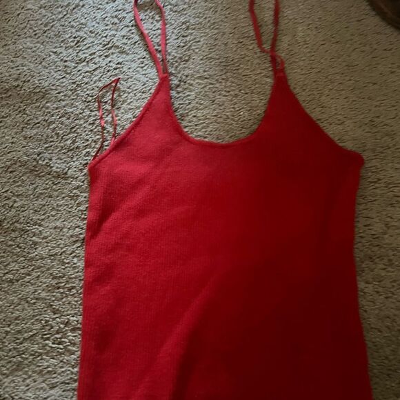 Zara small ribbed spaghetti strap top - Picture 9 of 9